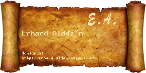 Erhard Aldán névjegykártya
